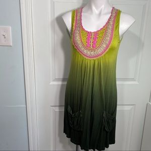 Blue Tassel by Anthropologie Crochet Dress